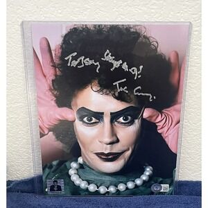 Beckett Authenticated Tim Curry ROCKY HORROR Original Autographed 8X10 Photo.